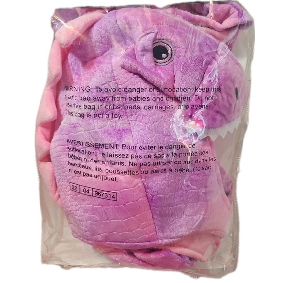 New Spirit Halloween Dino Cutie Costume Pink & Purple Infant Baby 6-12 Months - Picture 6 of 6